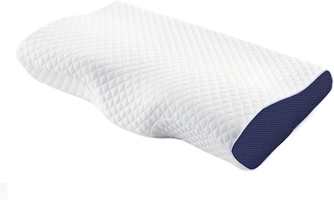 1pc Memory Foam Pillow Neck Pillows(Blue)
