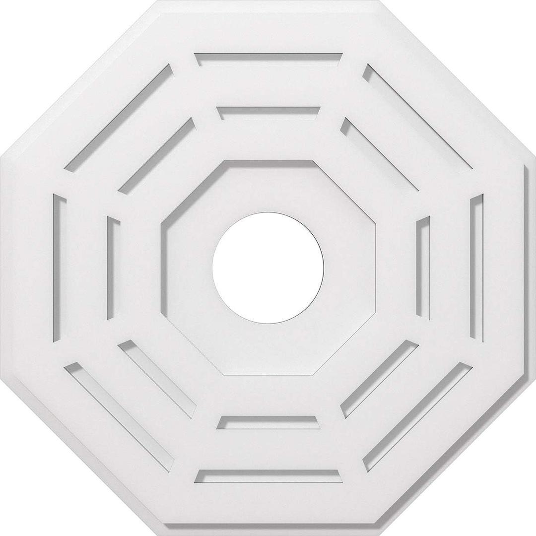 Ekena Millwork CMP24WN-05000 Westin Architectural Grade PVC Contemporary Urethane Ceiling Medallions 24"OD x 5"ID x 9 1/2"C x 1"P