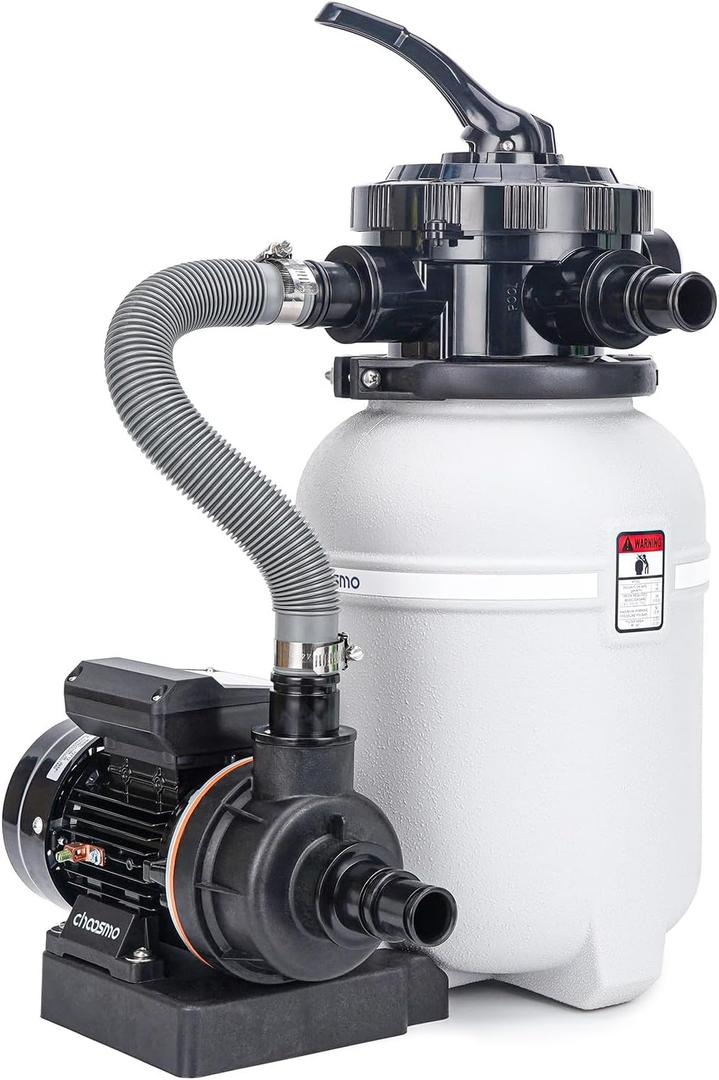 10" Sand Filter System for Above Ground Pools with Six Way Valve and 2220GPH Pool Pump Easy to Use for Water Circulation