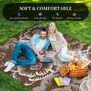 MontVoo Outdoor Rug 8x10 Waterproof Patio Rug-Outdoor Carpet Mat Reversible Plastic Straw Outside Outdoor Rug for RV Camping Picnic Beach Balcony Backyard Pool Deck Farmhouse Floral Beige Brown