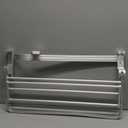 VOLPONE 24 Inch Towel Rack with Towel Bar Holder Foldable Large Towel Shelf with Movable Hooks Rustproof Widened Towel Storage Rack Wall Mount for Bathroom Matt sliver