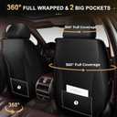 Seat Covers for Toyota 4Runner 2003-2026 2027 Front Set 2 Seats Leather | [Black&Grey] Built-In Lumbar Support Anti-Slip Waterproof Airbag Compatible Protects Upholstery From Spills And Daily Wear