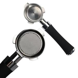 LAOION 54mm Bottomless Portafilter, Espresso Portafilter Precision Extraction with Filter Basket Included, Stainless Steel Portafilter & Black Silicone Handle, Compatible with Breville Machines