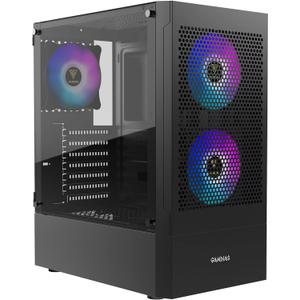 GAMDIAS Gaming ATX Mid Tower PC Computer Case with Tempered Glass, 3 Built-in 120mm ARGB Desktop Case Fans, Support Up to 360mm AIO/Radiator, 5x 120mm Fans, 300mm GPU/VGA, 150mm PSU & 160mm CPU Cooler