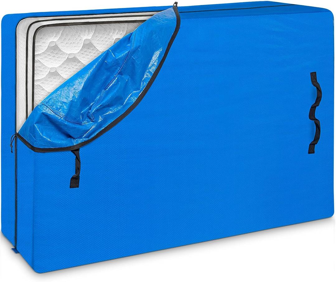 Mattress Bags for Moving and Storage, Twin Mattress Cover Heavy Duty Single Mattress Bag Reusable Mattress Storage Bags With Durable Handles and Zipper Closure -Moving Supplies Moving Bags - Twin Size