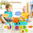 Montessori Toys for 1-2 Year Old Boys Girls, 1st First Birthday Gift for One Year Old, Baby 12-18 Month Educational Shape Matching Game w/ Lights & Sound, Fine Motor Learning Toys for Toddlers 1-3, Small