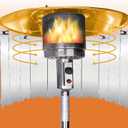 Foldable Patio Heater Reflector Shield for Propane Patio Heaters and Round Square Natural Gas Heat Focusing Reflector