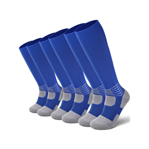 IRAMY Compressive Soccer Socks Ankle Compression Support Coolmax Wicking Anti-Slip Football Baseball Softball, 2 Pack