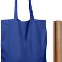 NPBAG 15 Pack 15'' X 16'' Blue Cotton Tote Bags, Lightweight Blank Bulk Cloth bags with 1pc of PTFE Teflon Sheet (Medium)
