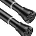 AIZESI Tension Curtain Rod 28 to 48 Inch, 2pcs Black Tension Rod Adjustable Curtain Rod Curtain Tension Rod Spring Tension Curtain Rod No Drill Spring Curtain Rod Small Shower Rod (28" to 48"-2Pcs)
