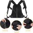 WOYYHO Pet Dog Carrier Backpack Small Dog Front Backpack Ventilated Mesh Dog Travel Back Pack with Safety Belt for Travel Hiking Cycling Outdoor Adventures (Size L: 10-14 lbs, Black)
