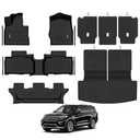 Bingoliner Floor Mats for Ford Explorer (7 Seats Bench Seat) 2020-2025 2026, Trunk Mat with Backrest Mat All Weather TPE Protector for Ford Explorer Accessories Floor Liner