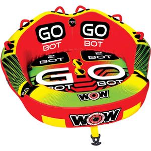WOW Sports - Go Bot Towable - Inflatable Tube for Boating - Front & Back Tow Points - 1-2 riders - 340 lb Capacity