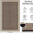 Kitchen Rugs and Mats, Washable Non-Skid Kitchen Mats for Floor, Large Runner Rugs for Kitchen Floor, Front of Sink, Hallway, Laundry Room (Brown, 17"x32")