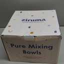 Ziruma Non-Toxic Mixing Bowls with Lids Set, Stainless Steel & Glass, 5 Pcs Plastic Free Bowls with Silicone Non-Slip Base, Dishwasher Safe Mixing Bowl Set