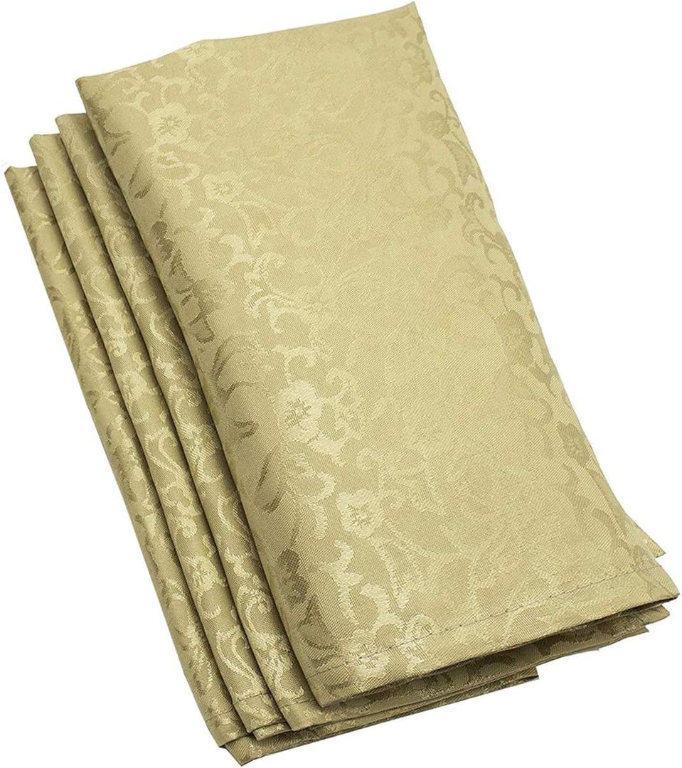 Fennco Styles Holiday Damask Cloth Napkins 18" W X 18" L, Set of 6 (Set of 6)