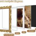 Gold 8x10 Picture Frame Vintage Antique Baroque for Wall or Tabletop Display, Ornate Gothic Victorian Frames Matted to 5x7 Photo