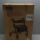 Rollator Walkers with Ergonomic Seat for Seniors,Foldable Rolling Walker with 8" All Terrain Wheels, Handles and Brakes for Seniors and Adult