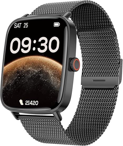 TOOBUR Smart Watch for Women, Android and iOS Phones Compatible, Fitness Tracker, Running Step Counter Smartwatch, Sleep/Heart Rate Monitor Health Watch, Answer/Make Calls, IP68 Waterproof, Black