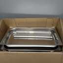 4 Pack Chafing Dish Full Set  Stainless Steel Catering Chafer with Lids, Pans & Fuel Holders  Buffet Food Warmers for Parties, Events & Weddings  Alpine Gray Handles