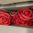 Red Roses Artificial Flowers 15 PCS, Fake Roses Silk Flowers with Long Stems, Faux Rose for Wedding Centerpieces, Home Decor, Indoor Floral Arrangements, Party Decor, DIY Bouquet (Red)