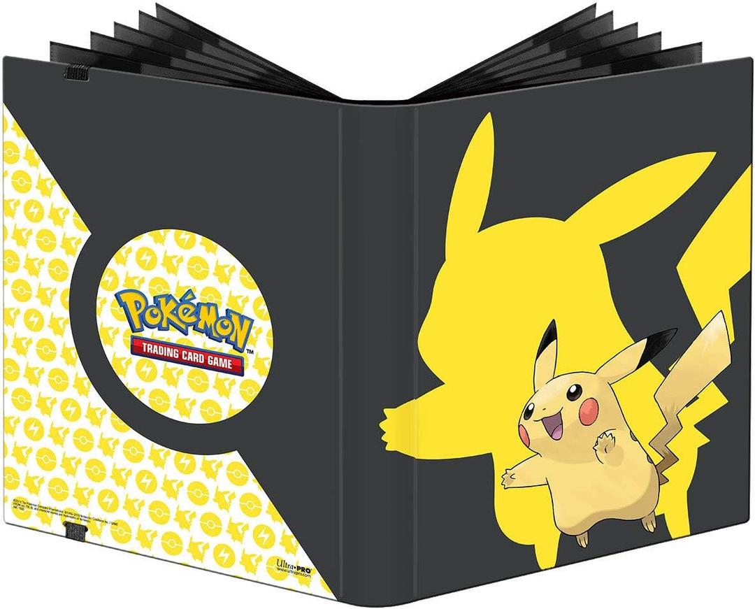 Ultra Pro: 9-Pocket Pokmon Full-View Pro Binder, Pikachu, Holds 360 Cards in Ultra Pro Deck Protector Sleeves, Durable, All Materials Made From Archival-Safe, Acid-Free, non-PVC Material