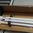 2 Pack Heavy Duty 1 Inch Diameter Single Curtain Rods 72-144 Adjustable Window Curtain Rod with Cylindrical Cap Finials, Wall Mount and Ceiling Mount, Matte White