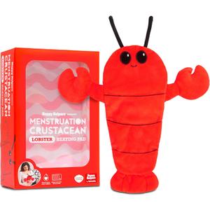 Menstruation Crustacean Lobster by Relatable, Microwavable Heating Pad for Period Cramps, Cuddly Plushies, Relaxing Gifts for Mom, Includes 1 Lavender Scented Heating Pad Plushy