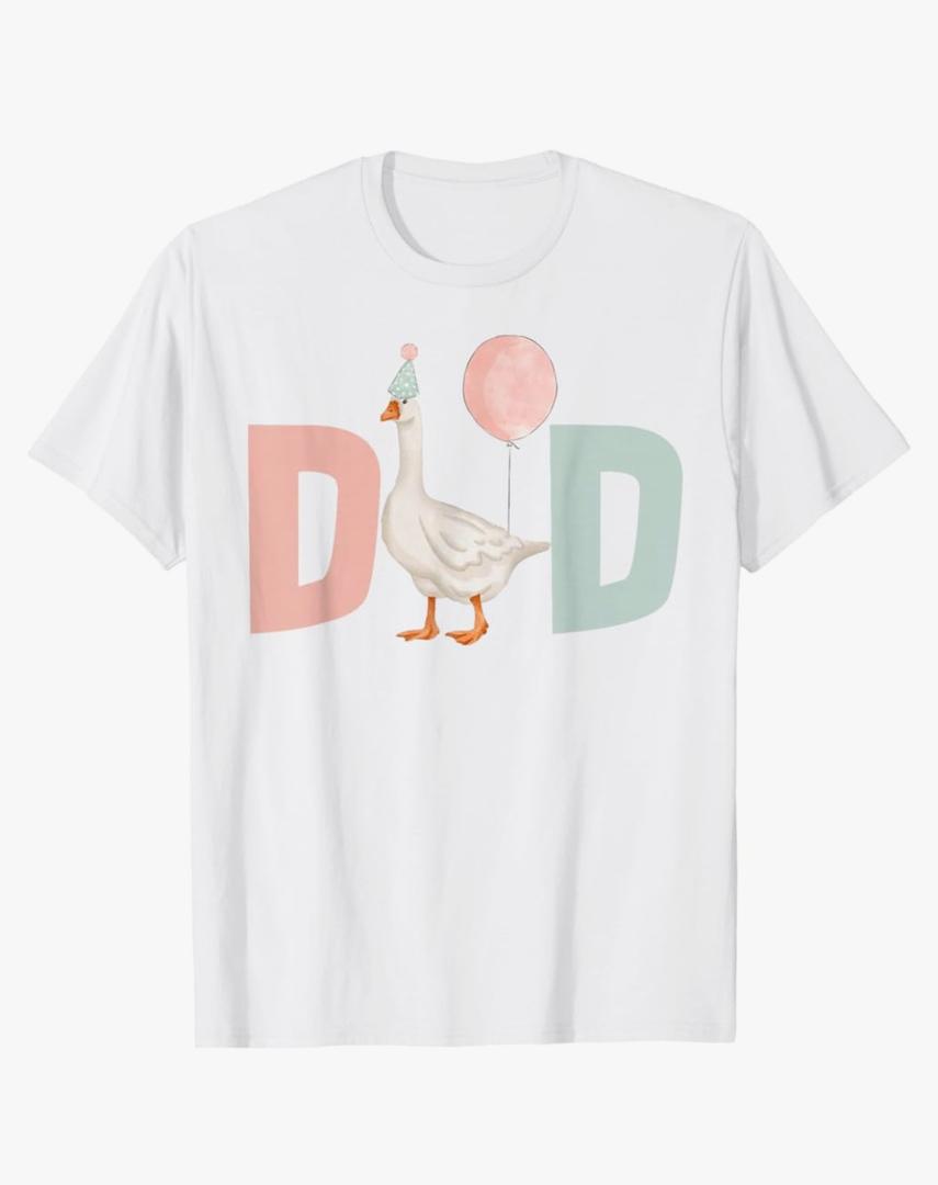 One Silly Goose Dad 1st First Birthday Family Matching Party T-Shirt, XL Size