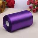 YYCRAFT 6 Inch Wide Satin Ribbon Satin Fabric Spool for Grand Opening Cutting Ceremony Wedding Birthday Party Decoration Gift Craft (22 Yards,Purple)