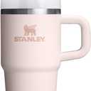 STANLEY Quencher H2.0 Tumbler with Handle and Straw 20 oz | Flowstate 3-Position Lid | Cup Holder Compatible for Travel | Insulated Stainless Steel Cup | BPA-Free | Rose Quartz 2.0