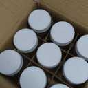 LANDNEOO 15 Pack 2 oz Glass Shot Bottles w/White Lids & 15 Labels - Small Clear Jar for Ginger, Wellness Shot, Juice, Sample, Whiskey - Travel Mini Bottles - Wide Mouth, Leakproof, Dishwasher Safe