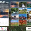 Pacific Northwest Calendar 2026 Wall 12 Month Monthly PNW Scenic Souvenirs Themed Gifts | American Made In The USA
