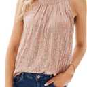 GRACE KARIN Sequin Halter Tops for Women Sleeveless Sparkly Shiny Tank Tops Ruched Flowy Sparkly Club Outfits Party Shirt (Small, Rose Gold)