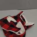 Malier Dog Winter Coat, Classic Plaid Fleece Dog Cold Weather Coats Pet Jacket with Pocket, Windprood Warm Coat Vest Pet Clothes Apparel for  Dogs (Red, Large)