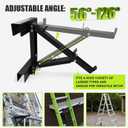 Adjustable Ladder Jacks 2 Pack, Professional Telescopic Ladder Platform Attachment with Heavy Duty Locking Feet - Fits Square, Round & D-Shaped Rails for Stairs, 250LBS Capacity