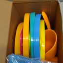 JOYIN 3 Packs Foldable Pail Bucket with Shovels & Mesh Bag, Collapsible Buckets Multi Purpose for Beach, Camping Gear, Beach Party, Fishing, and Fun Summer Activities (Yellow/Blue/Green)