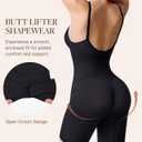 BRABIC Waist Trainer Bodysuit for Women Tummy Control Shapewear Round Neck Seamless Butt Lifter Full Body Shaper (Black, M)