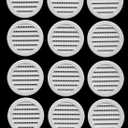 3" Round Plastic Louver Soffit Air Vent Reptile Screen Grille Cover (12, White)