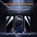 OneFish Privacy Screen Protector for IPhone 16 Pro Anti-Spy Tempered Glass Dust-Free Bubble-Free Anti-Fingerprint 9H Scratch Protection & Hassle-Free Installation Frame [2-Pack]