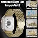 Magnetic Mesh Milanese Loop Compatible with Apple Watch Band 49mm 46mm 45mm 44mm 42mm 41mm 40mm 38mm Men Women, Stainless Steel Metal Strap for iWatch Ultra 3/2/1 Series 11 10 9 8 7 6 5 4 SE