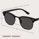 livho Rimless Trendy Polarized Sunglasses Men Women, Retro Sun Glasses for Men Women 2025, Semi Rimless UV Protection Shades (4 Pack)