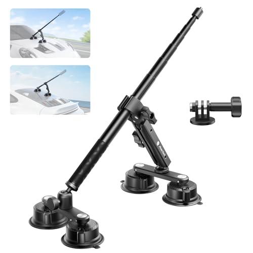 Maectech Four Suction Cup Car Mount Kit for Insta360 Car Mount Adjustable Double-Layer Suction Cup for Go pro Action Camera Mounts for insta360 X5 Accessories