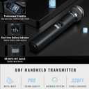 Phenyx Pro Wireless Microphone System, Quad Channel Wireless Mic, w/ 4x40 UHF Frequencies, Auto Scan, 328ft Long Range, 4 Handheld Dynamic Microphone for Singing, Church, Karaoke (PTU-7000-4H)