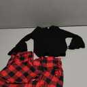 HIHA Toddler Little Girls Long Flare Sleeve Tops Bell Bottom Pants Outfit with Headband (2-3T, Christmas Plaid)