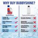 Phosphate Remover Pool Chemicals, 3 L, Pool Phosphate Remover, Swimming Pool Chemicals, Easy Cap Measure, ppb Dosing Guide, BubbyShine