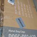 Sweetcrispy 42 Inch Dog Crate, Medium Large Crates Double Door Folding Metal Wire Dog Cage with Plastic Leak-Proof Pan Tray, Pet Kennel for Indoor, Outdoor, Travel (42.5"L x 26.8"W x 29.1"H)