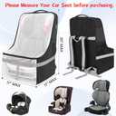 IBVIVIC Padded Car Seat Travel Bag for Airplane, Heavy Duty Car Seat Bag for Air Travel Gate Check Carseat Carrier Bag with Shoulder Strap, Fits Most Baby & Infant Car Seats