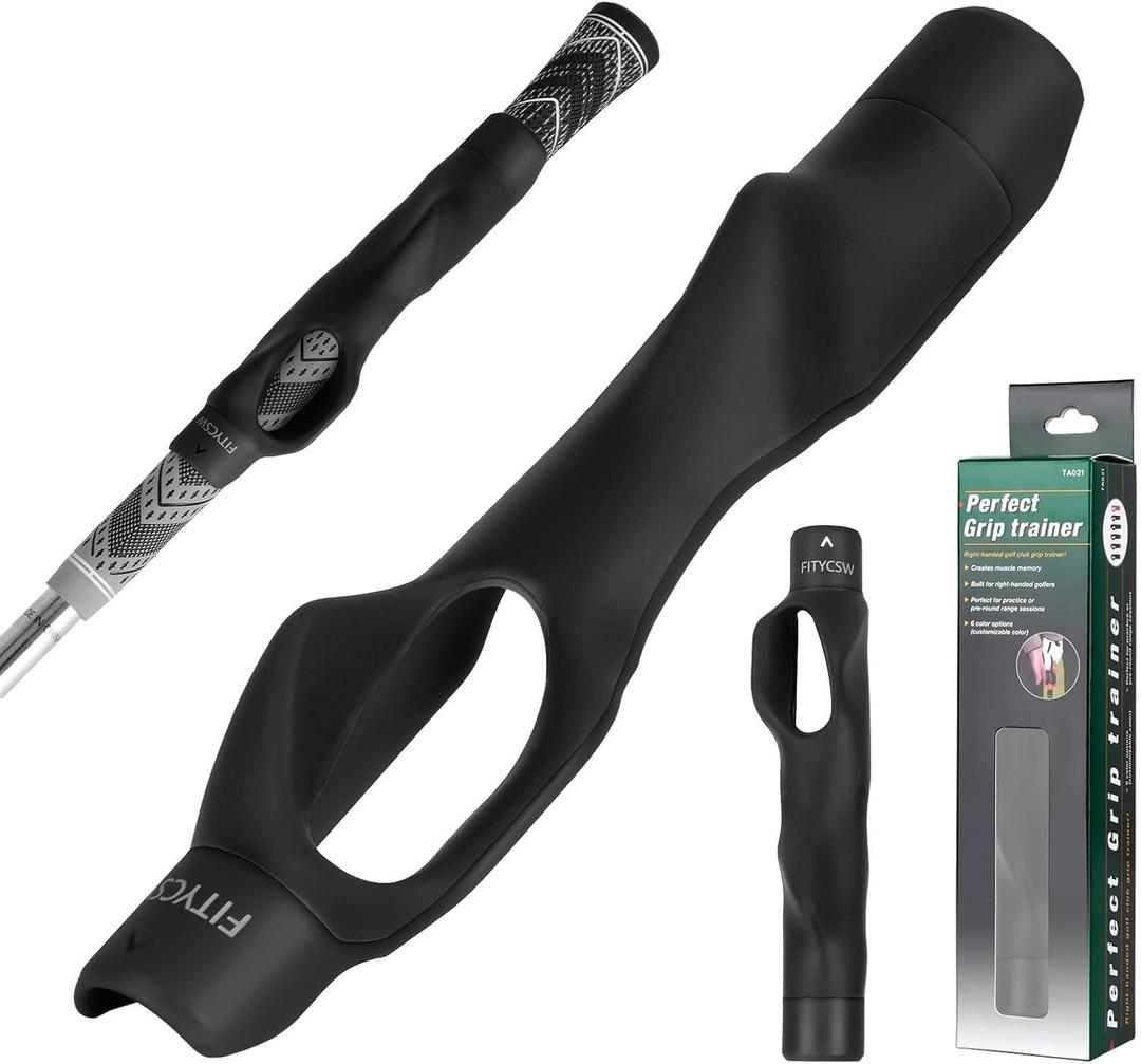 Golf Grip Trainer,Grip Trainer Golf,Golf Grip Trainer Right Hand,Golf Training Aid,Golf Training Equipment to Improve Hand Positioning (black)