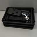 HOMCOM 3-Tier Rolling Tool Cart with Wheels, 200 LBS Capacity Plastic Utility Cart with Side Shelves, Mobile Service Tool Organizer for Garage, Warehouse, Workshop, Black